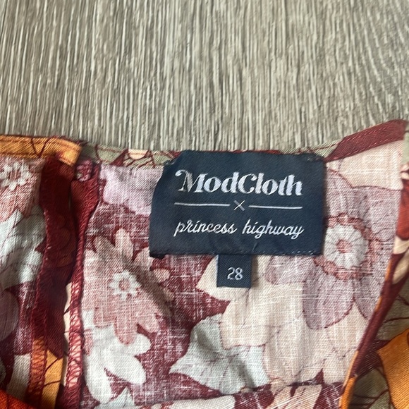 ModCloth x Princess Highway Floral Linen Top size 28 boho print - Picture 2 of 7